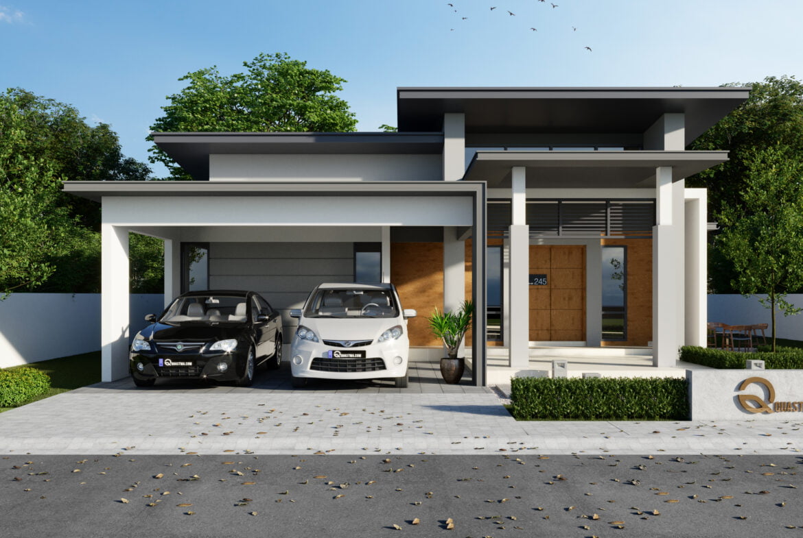 Design Rumah Idaman Banglo 1 Tingkat Konsep Modern