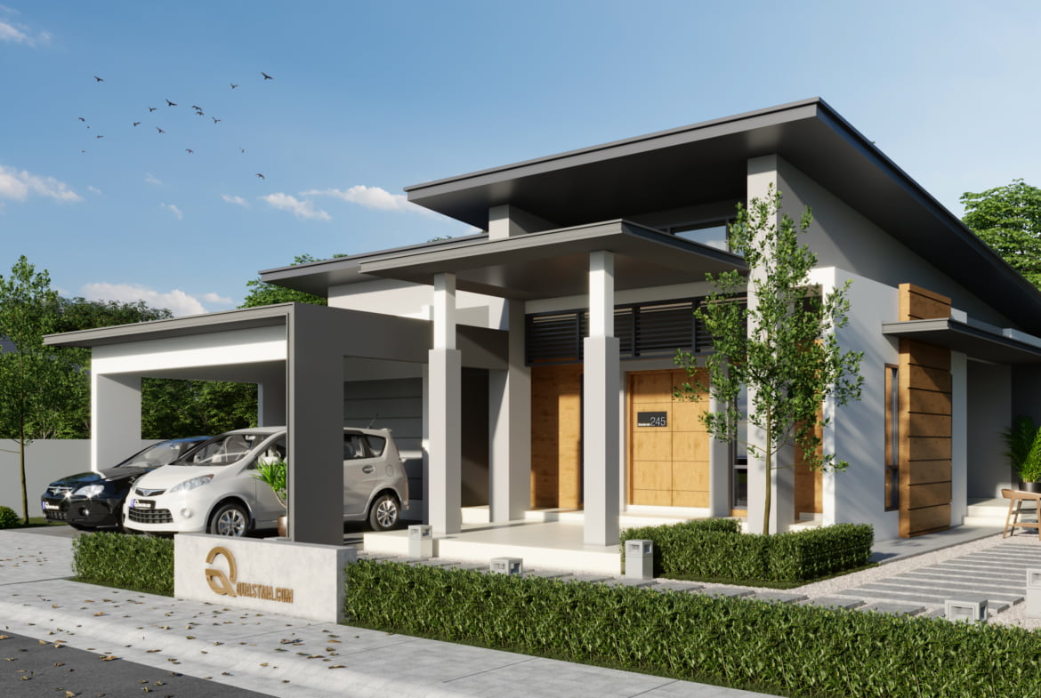 Design Rumah Idaman Banglo 1 Tingkat Konsep Modern
