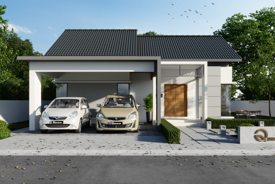 Design Rumah Idaman Banglo 1 Tingkat Konsep Kontemporari