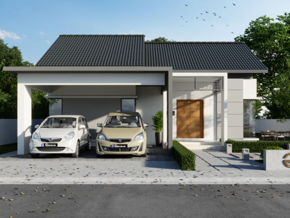 Design Rumah Idaman Banglo 1 Tingkat Konsep Kontemporari