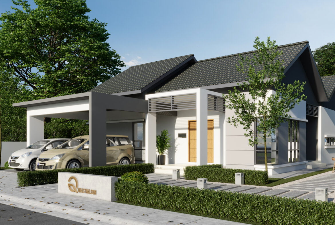 Design Rumah Idaman Banglo 1 Tingkat Konsep Kontemporari