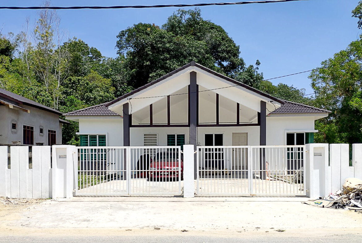 Rumah siap dibina Riashomes - Semi D 1 Tingkat rekaan kontemporari di Lorong Melor 3, Kg Baru Kemasik, Terengganu