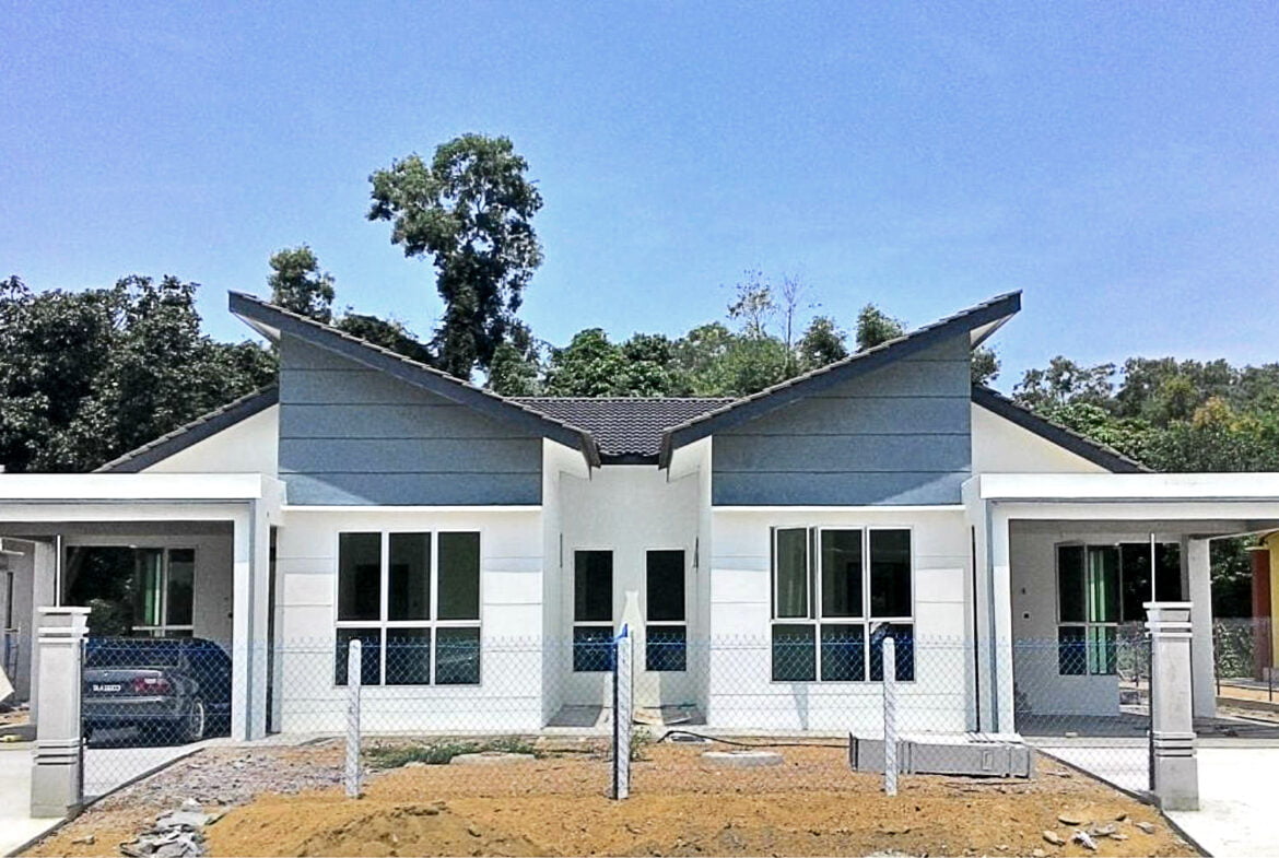 Rumah siap dibina Riashomes - Semi D 1 Tingkat rekaan kontemporari di Kg Paya Dusun, Sura, Dungun, Terengganu