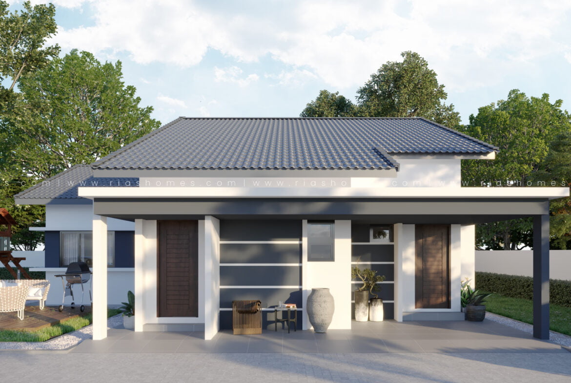 Design Rumah Banglo 1 Tingkat Rekabentuk Kontemporari