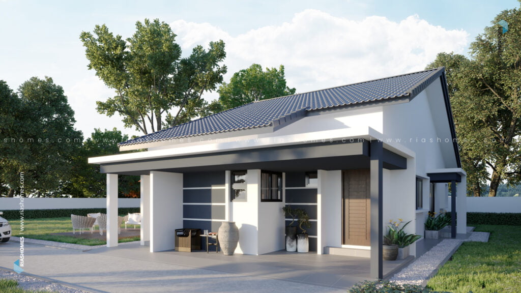 Design Rumah Banglo 1 Tingkat Rekabentuk Kontemporari
