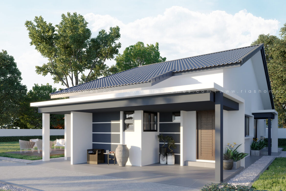 Design Rumah Banglo 1 Tingkat Rekabentuk Kontemporari