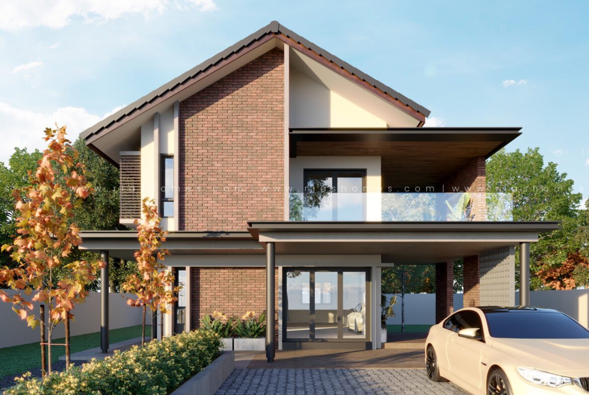 Design Rumah Banglo 2 Tingkat Konsep Tropikal kontemporari