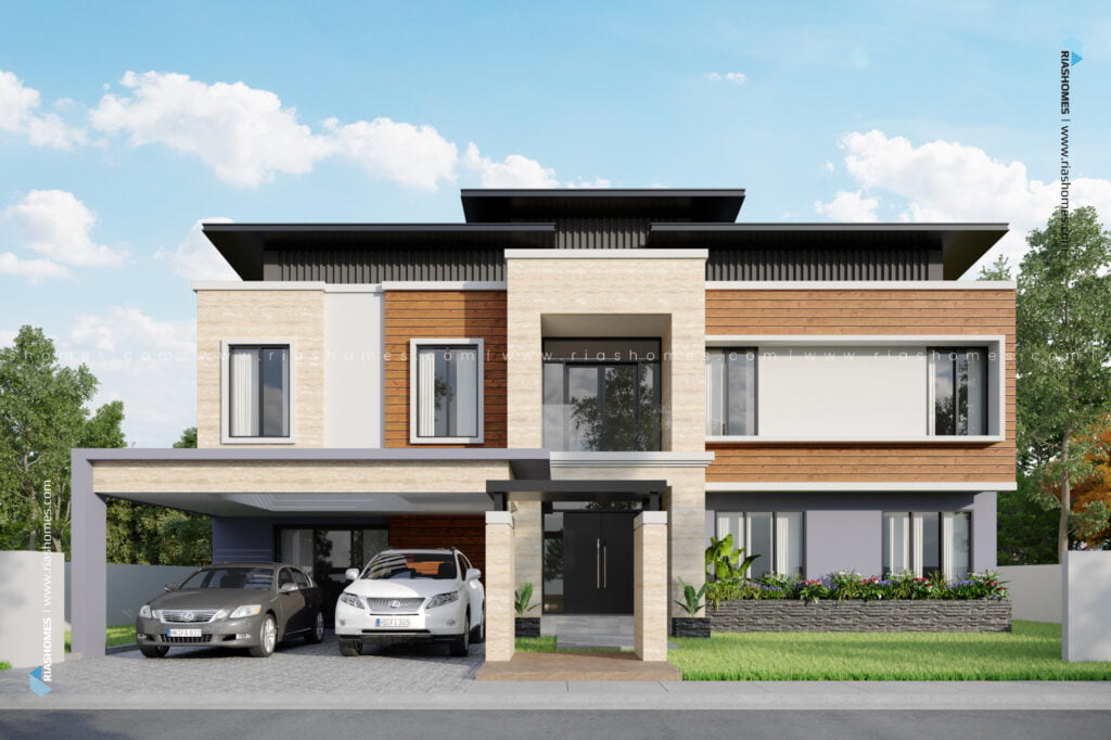 Design Rumah Banglo 2 Tingkat Konsep Moden