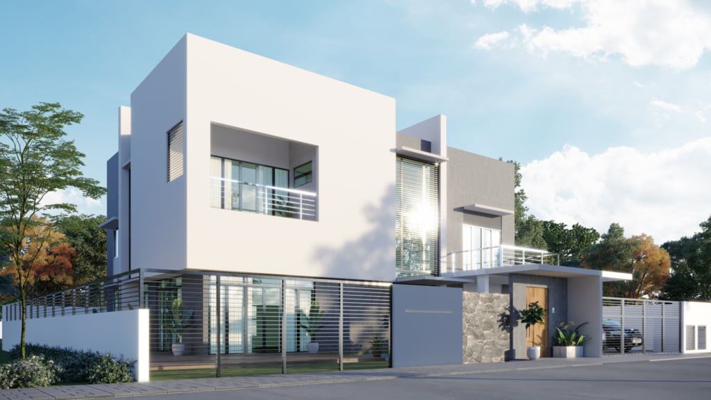 Design Rumah Banglo 2 Tingkat Konsep Moden