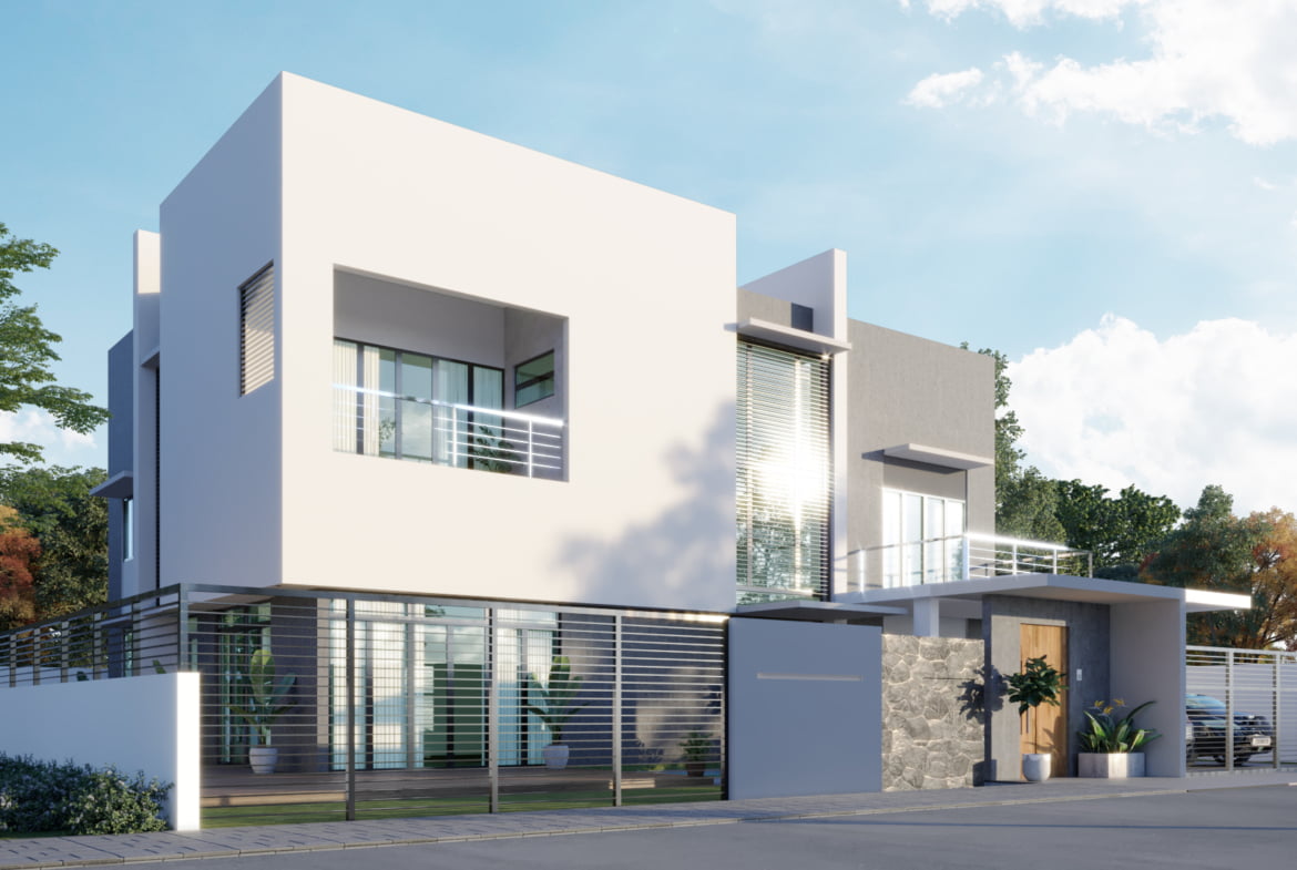 Design Rumah Banglo 2 Tingkat Konsep Moden