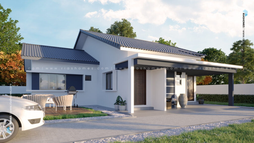 Design Rumah Banglo 1 Tingkat Rekabentuk Kontemporari