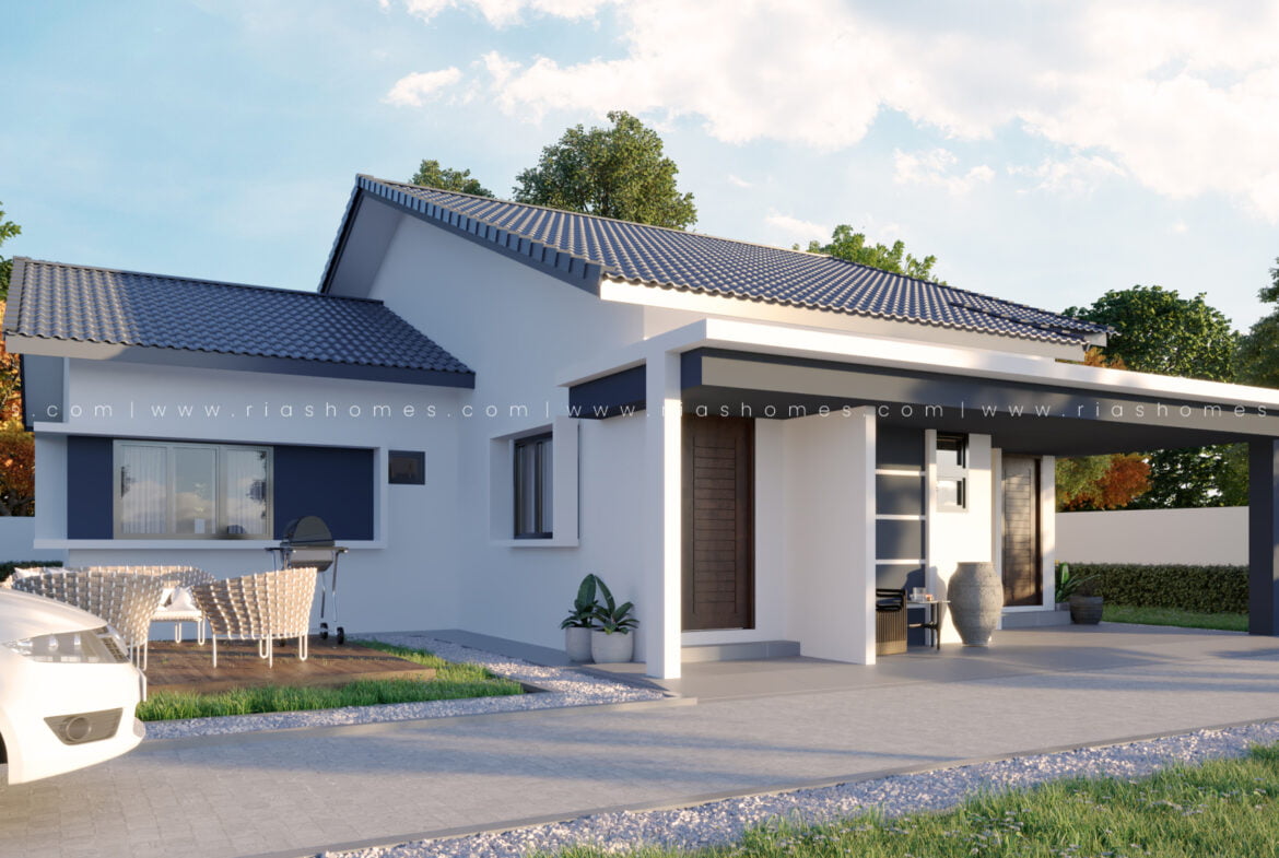 Design Rumah Banglo 1 Tingkat Rekabentuk Kontemporari