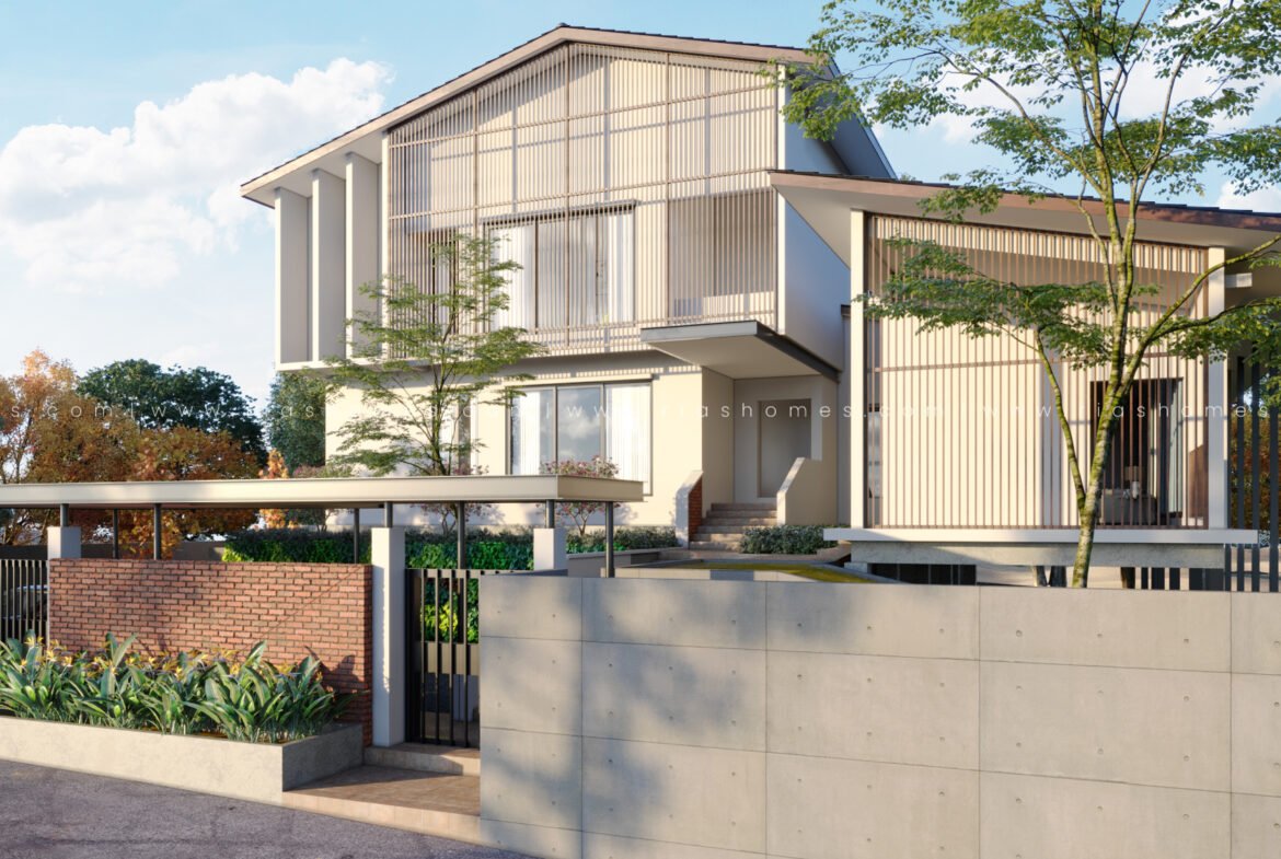 Design Rumah Banglo 2 Tingkat Kalis Banjir Konsep Minimalist Tropikal