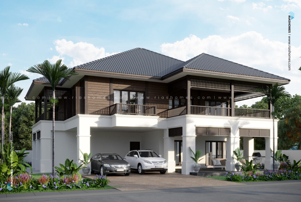 Design Rumah Banglo 2 Tingkat Konsep Ala Resort