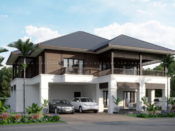 Design Rumah Banglo 2 Tingkat Konsep Ala Resort