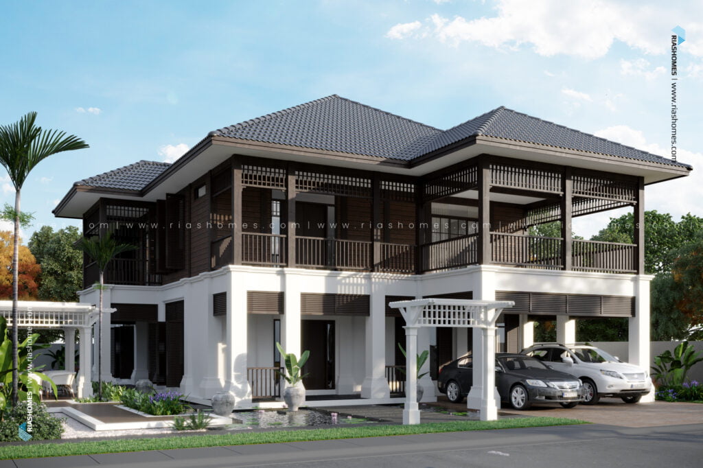 Design Rumah Banglo 2 Tingkat Konsep British-Malaya