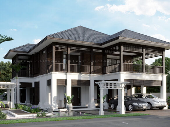 Design Rumah Banglo 2 Tingkat Konsep British-Malaya