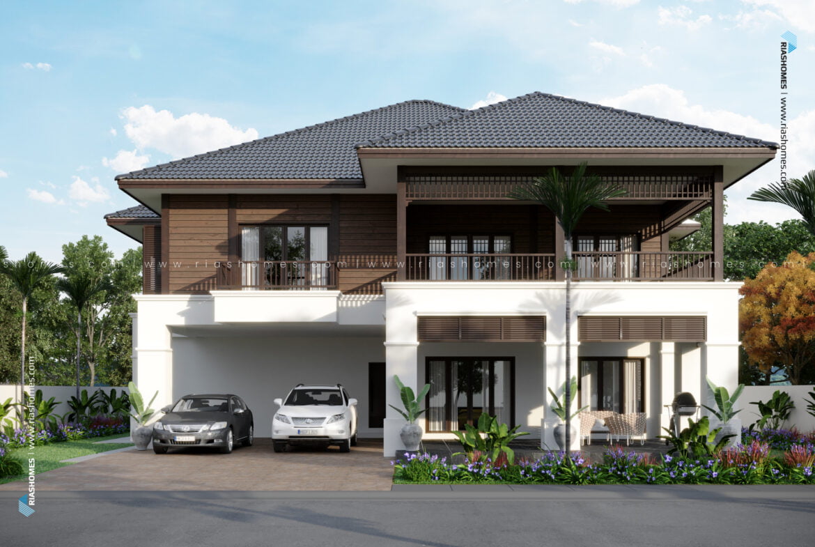 Design Rumah Banglo 2 Tingkat Konsep Ala Resort