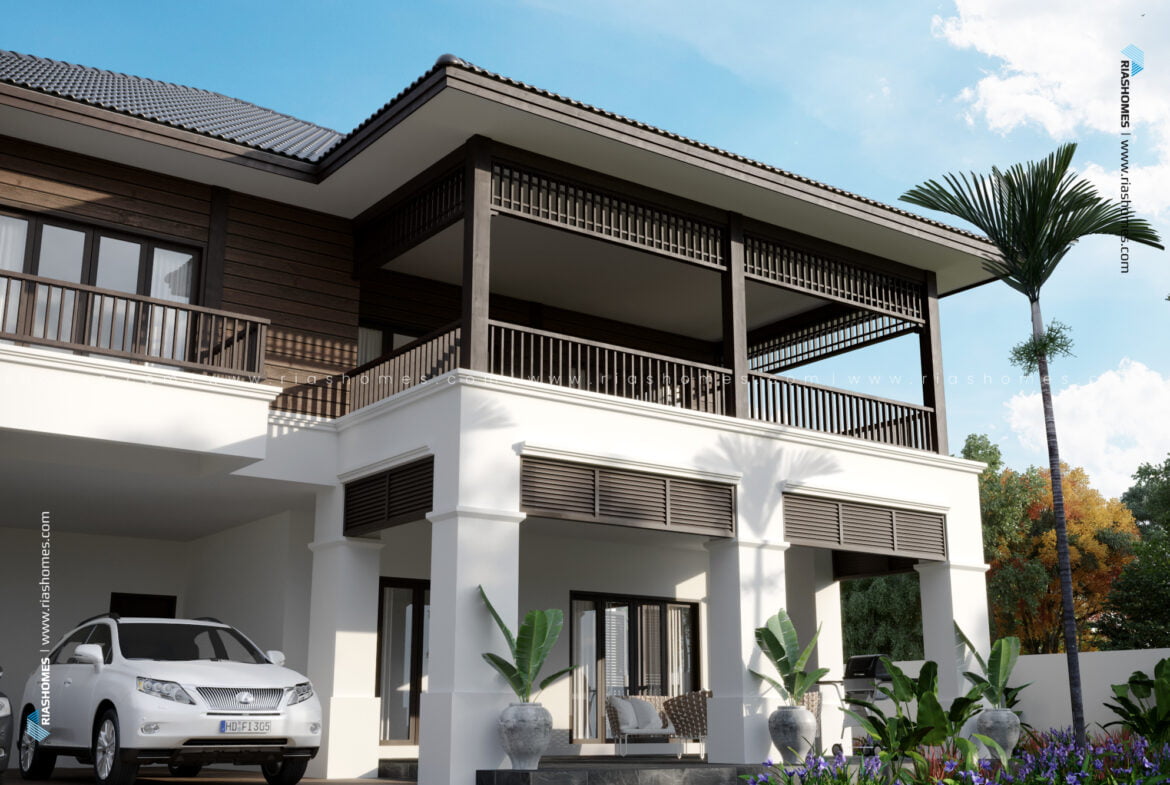 Design Rumah Banglo 2 Tingkat Konsep Ala Resort