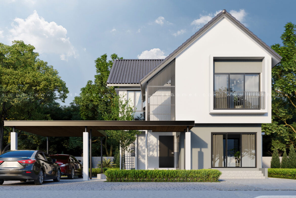 Design Rumah Banglo 2 Tingkat Kontemporari Tropikal